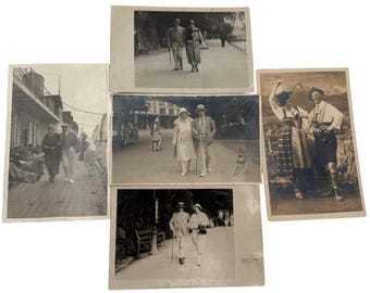 1933 Karlovy Vary Postcards Lot 5 RPPC European Travel Antique Czechoslovakia