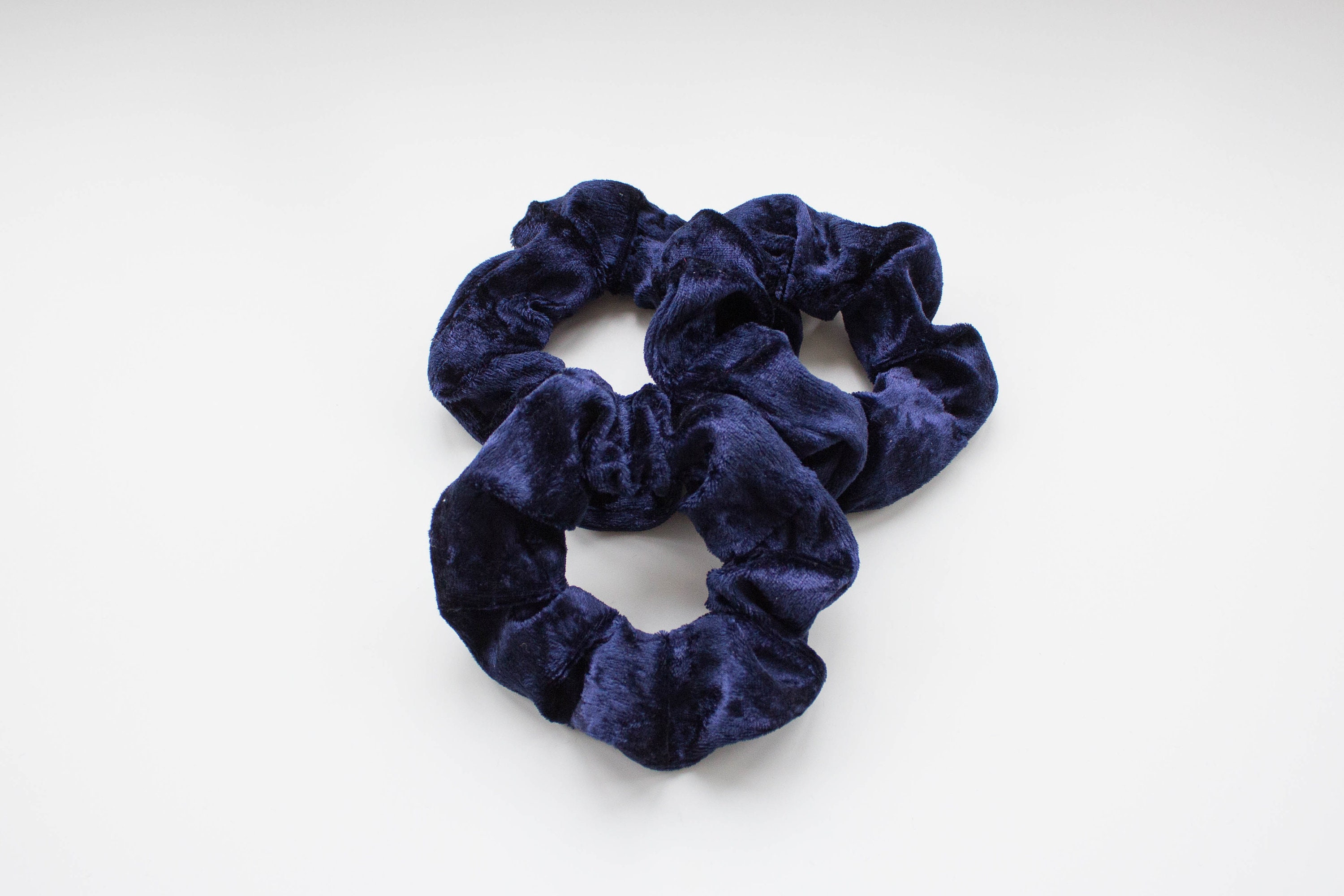Dark Blue Hair Scrunchie - wide 6
