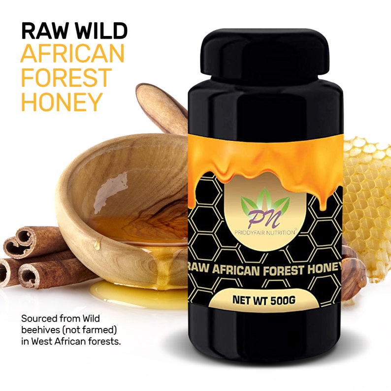 Wild Raw African Forest Honey 500g Unfiltered 100 Pure Etsy
