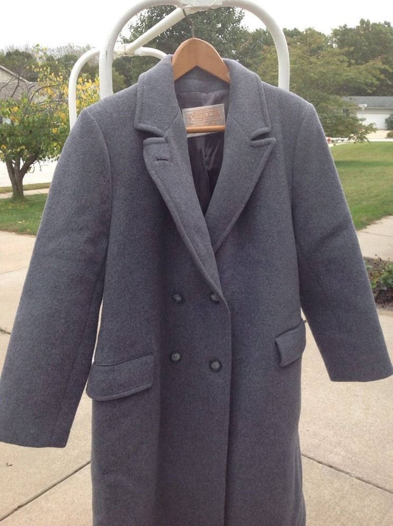 Vintage PENDLETON 100% Wool Gray Double Breasted Overcoat | Etsy