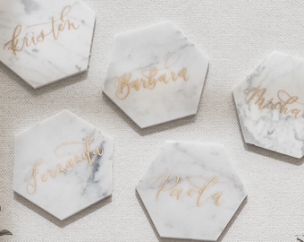 Marble Tile Place Cards (Set of 12)