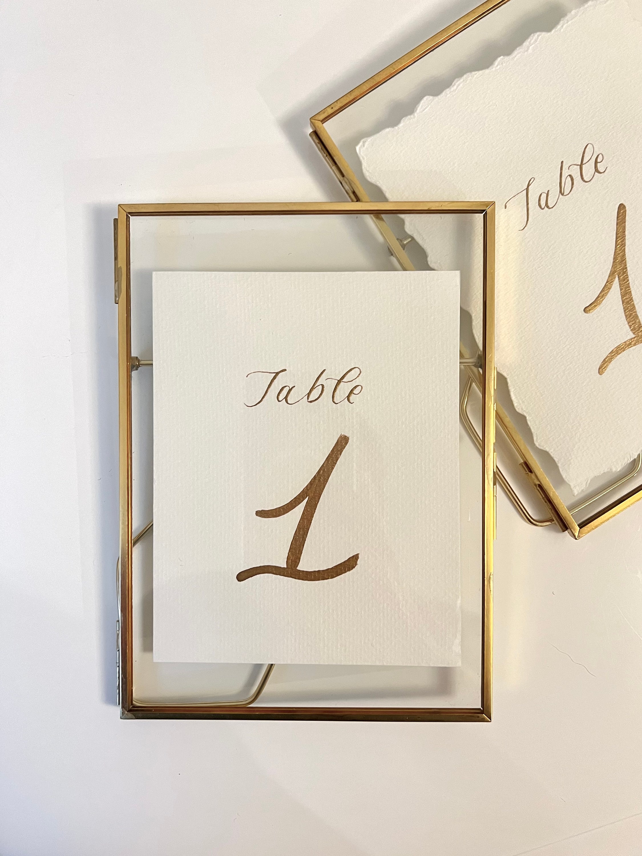 Gold Frame Table Numbers Framed Table Numbers Personalized Etsy