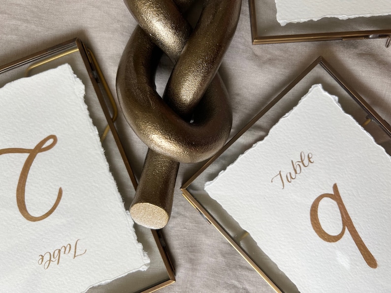 Antique Gold Frame Table Numbers Framed Table Numbers Etsy