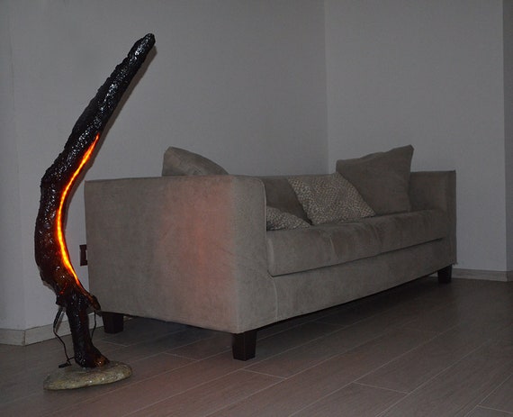 tree trunk floor lamp