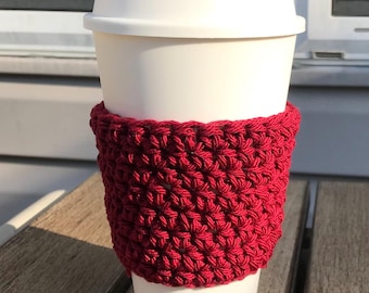 Crochet Coffee Cup Cozy, Travel Cup Sleeve