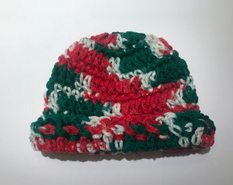 Gorro navideño de ganchillo para bebé, gorro navideño infantil, gorro para recién nacido