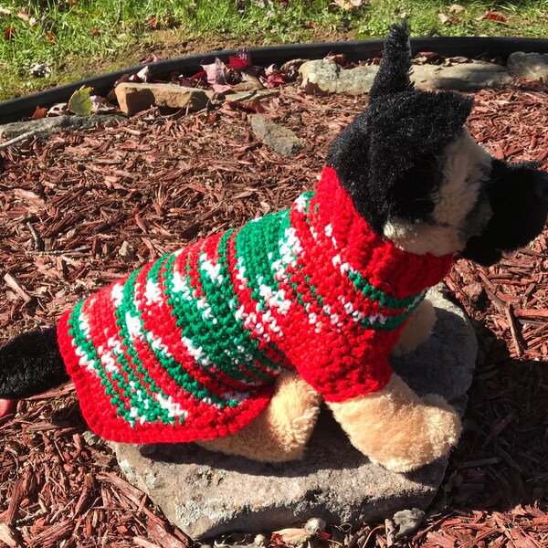 Custom Order Christmas Dog Crochet Sweater
