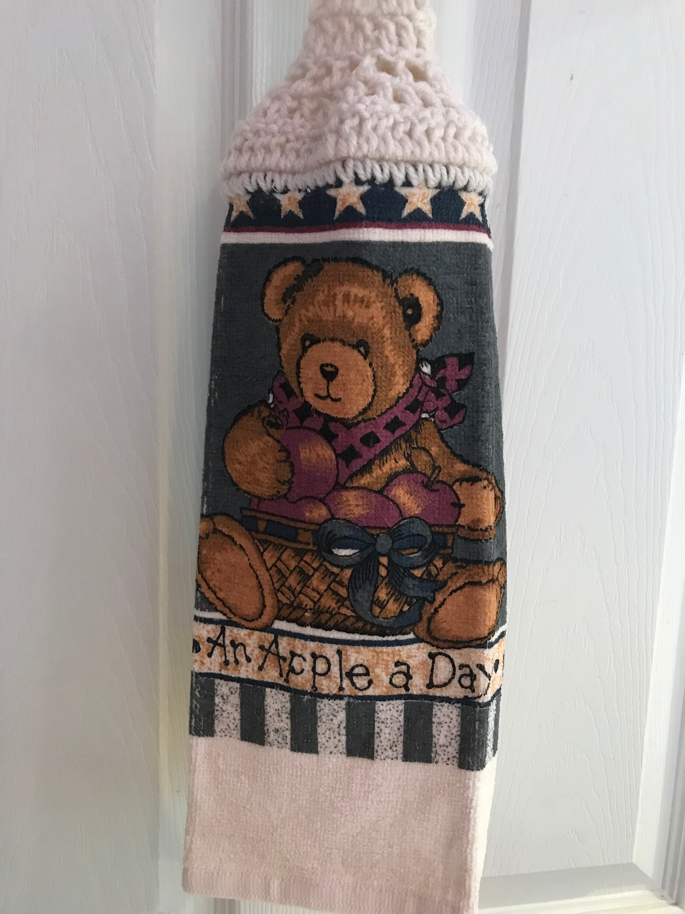 Teddy Bear Hanging Kitchen Towel Etsy
