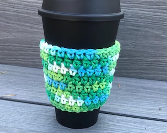 Crochet Coffee Cup Cozy, Travel Cup Sleeve