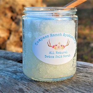 Detoxify Body Scrub, All Natural, brightening, salt scrub, skin care, exfolite, self care, luxurious, teacher gift, favors, wellness, Fall