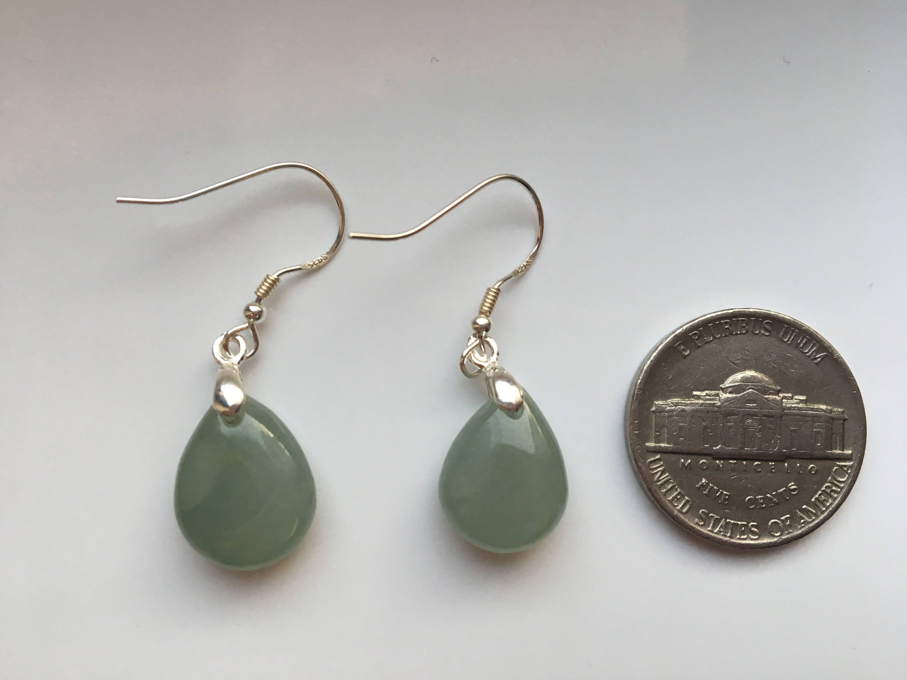 Jade teardrop earrings Clearance