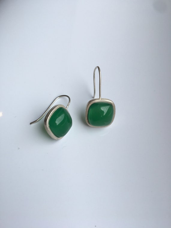 Square jade clearance earrings