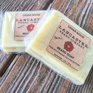 Cedar Wood Beard Soap, Made with Organic Oils and Butters