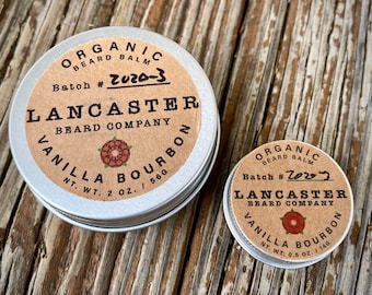 Bálsamo orgánico para barba con vainilla y bourbon