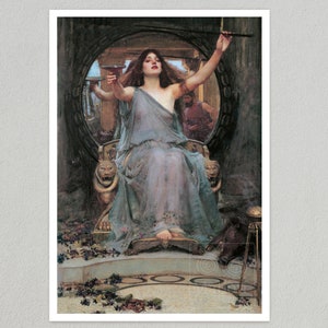John William Waterhouse &quot;Circe Offering the Cup to Odysseus&quot; (1891) - Premium Reproduction Giclée Fine Art Print