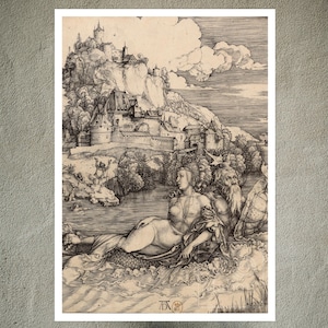 Albrecht Dürer "The Sea Monster" (c.1498) Premium Reproduction Giclée Fine Art Print