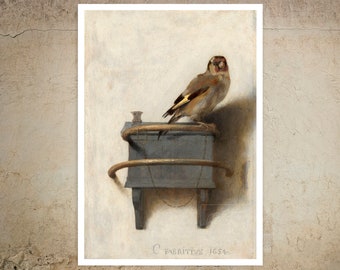 Carel Fabritius &quot;The Goldfinch&quot; (c.1654) - Premium Reproduction Giclée Fine Art Print