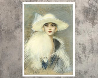 Paul César Helleu "Portrait de Femme - à Jacqueline" (c.1905) - Giclée Fine Art Print