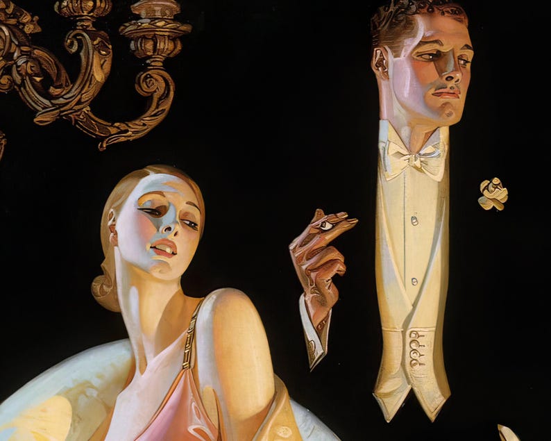 Vintage Advertising Poster Artwork for "Arrow collars" (c.1932) by J.C Leyendecker - Giclée Fine Art Print image 4