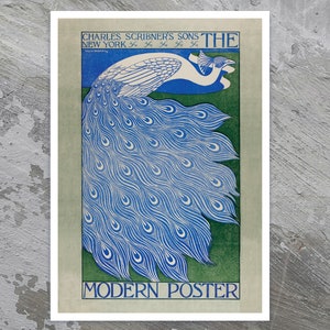 Vintage Advertising Poster by William Bradley "The Modern Poster" (c.1895) Art Nouveau Period - Premium Reproduction Giclée Fine Art Print