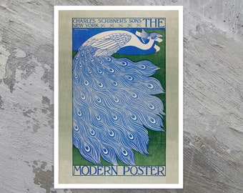 Vintage Advertising Poster by William Bradley &quot;The Modern Poster&quot; (c.1895) Art Nouveau Period - Premium Reproduction Giclée Fine Art Print