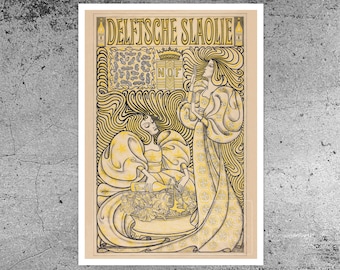 Jan Toorop "Delftsche Slaolie" (c.1894) - Giclée Fine Art Print