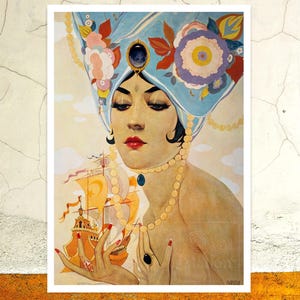Vintage Illustration &quot;Scheherazade&quot; (c.1921) Alberto Vargas - Premium Reproduction Giclée Fine Art Print