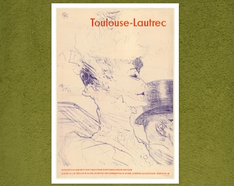 Exhibition Poster "Toulouse-Lautrec, Dresden 23.11.64 - 13.2.65" (c.1964) - Giclée Fine Art Print