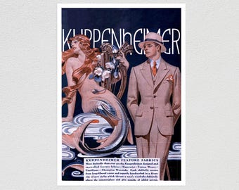 J.C Leyendecker "Kuppenheimer Fabrics" (c.1928) Vintage Advertising - Giclée Fine Art Print