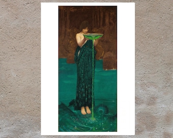 John William Waterhouse &quot;Circe Invidiosa&quot; (c.1882) - Premium Reproduction Giclée Fine Art Print