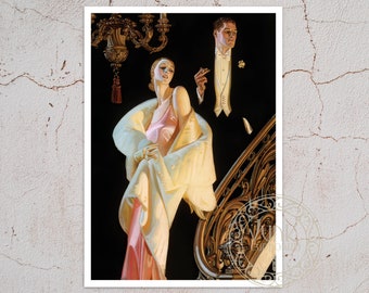 Vintage Advertising Poster Artwork for "Arrow collars" (c.1932) by J.C Leyendecker - Premium Reproduction Giclée Fine Art Print