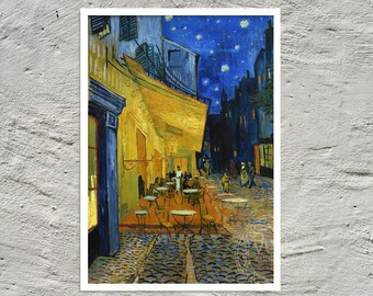 Vincent Van Gogh "Café Terrace at Night" (c.1888) - Premium Reproduction Giclée Fine Art Print