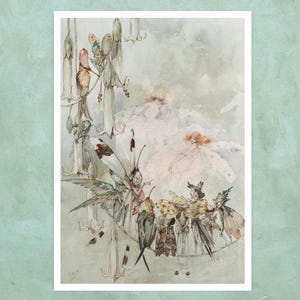 A. Duncan Carse "Exotics At Play" (c.1911) - Vintage Fairy Tale Illustration - Giclée Fine Art Print