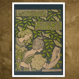 Vintage Book Cover "Les Maîtres de l'Affiche" Paul Berthon (c.1895-1900) Art Nouveau - Giclée Fine Art Print