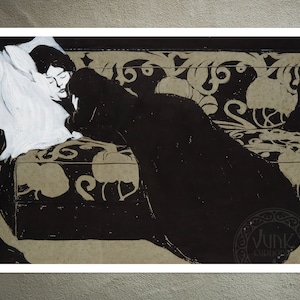 Maximilian Kurzweil &quot;La Dormeuse&quot; (c.1902) - Premium Reproduction Giclée Fine Art Print
