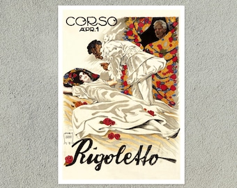 Lipót Sátori "Rigoletto" (c.1918) Vintage Opera Poster - Giclée Fine Art Print