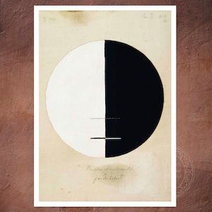 Hilma af Klint &quot;Buddha’s Standpoint in the Earthly Life No. 3a&quot; (c.1920)  - Premium Reproduction Giclée Fine Art Print