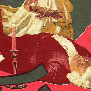 Vintage Advertising Poster for Puccini's Opera "Tosca" (c.1899) by Adolfo Hohenstein - Giclée Fine Art Print image 4