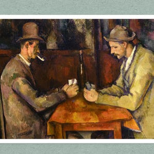 Paul Cézanne "The Card Players" (c.1894-1895) - Premium Reproduction Giclée Fine Art Print