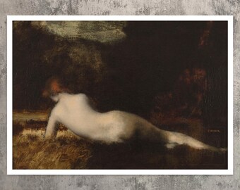 Jean-Jacques Henner "Reclining Nymph" (c.1887) - Giclée Fine Art Print