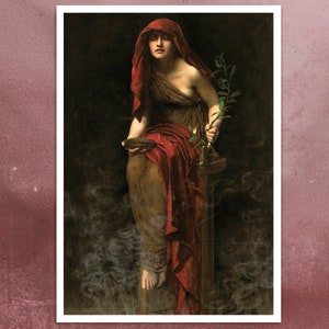 John Collier &quot;The Priestess of Delphi (Detail)&quot; (c.1891) Premium Reproduction Giclée Fine Art Print