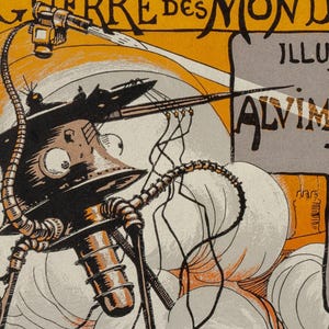 Vintage Advertising Poster "La Guerre Des Mondes" by Henrique Alvim Corrêa (1906) - Giclée Fine Art Print immagine 4