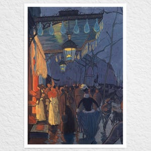 Louis Anquetin "Avenue de Clichy: Five O’Clock in the Evening" (c.1887) - Giclée Fine Art Print
