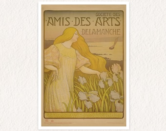 Paul Berthon "Société des Amis Des Arts" (c.1899) - Giclée Fine Art Print