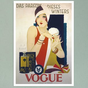 Vintage Advertising Poster "Winter Perfume" Jupp Wiertz (c.1920) Art Deco Period - Giclée Fine Art Print