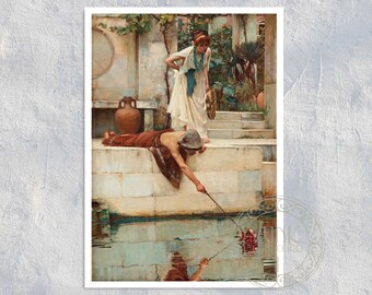 John William Waterhouse "The Rescue" (1890) - Premium Reproduction Giclée Fine Art Print