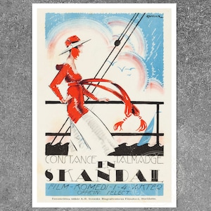 Vintage Silent Movie Poster &quot;En Skandal / Scandal&quot; by Eric Rohman (1917) - Premium Reproduction Giclée Fine Art Print