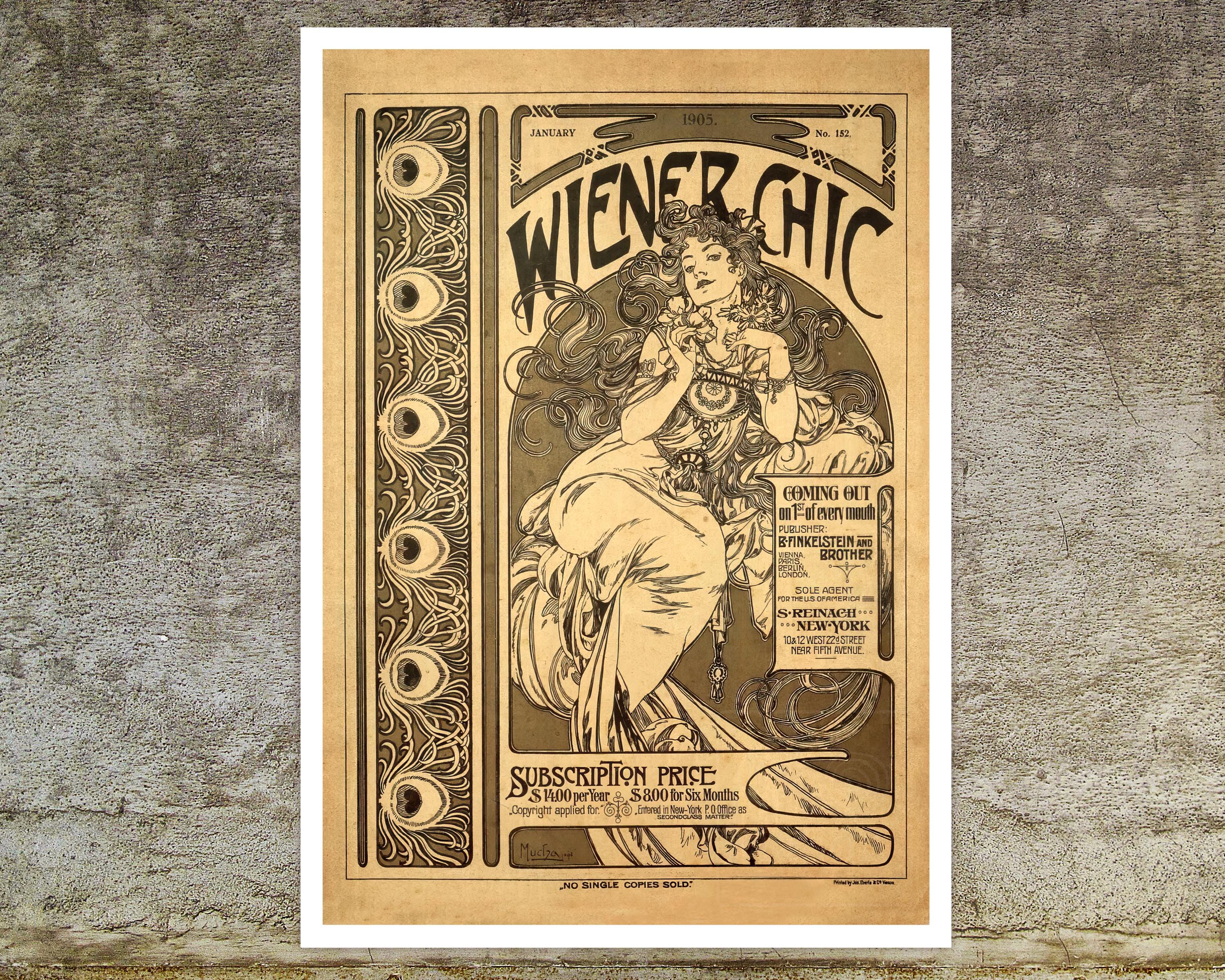 【額装セット】【DEATH NYC】Snoopy ×Alphonse Mucha Amazon.com: onthewall Art nouveau Poster Art Print by