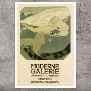 Leo Putz "Moderne Galerie" (c.1909) Vintage Advertising Poster - Premium Reproduction Giclée Fine Art Print