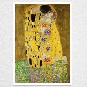 Gustav Klimt "The Kiss" (c.1907) - Giclée Fine Art Print